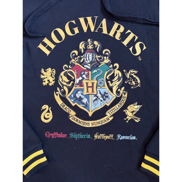 Harry Potter Hogwarts Crest Hoodie Dress XS Mad Engine - Picture 2 of 8